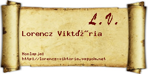 Lorencz Viktória névjegykártya