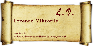 Lorencz Viktória névjegykártya